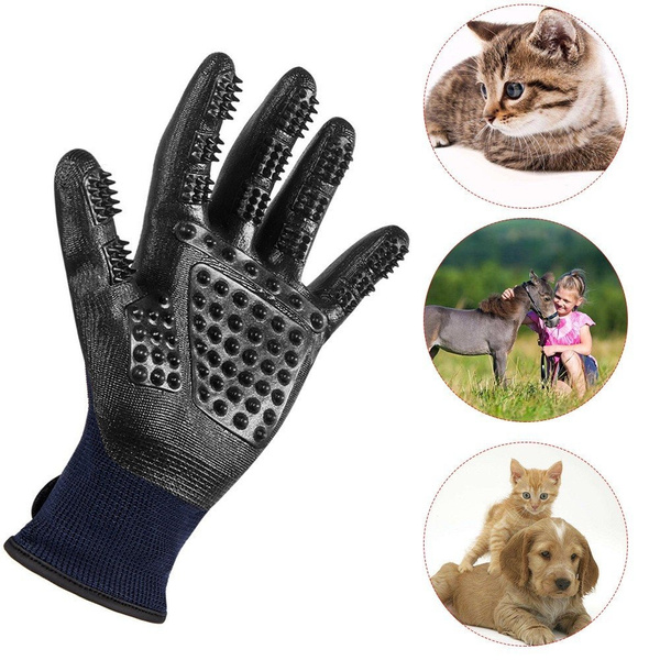 Chien Chat Cheval Gants De Toilettage Pour Animaux De Compagnie Chien Chat Cheveux Brosse De Nettoyage Avancee En Caoutchouc Ameliore Cinq Doigts Deshedding Gants Pour Animaux De Chat Chien Wish