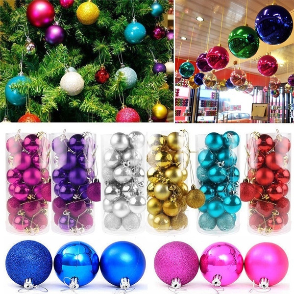 30/40/60/80mm Christmas Tree Ball Christmas Bauble Hanging Party Ornament Decor 30/40/60/80mm Christmas Tree Ball Christmas Bauble Hanging Party Ornament Decor