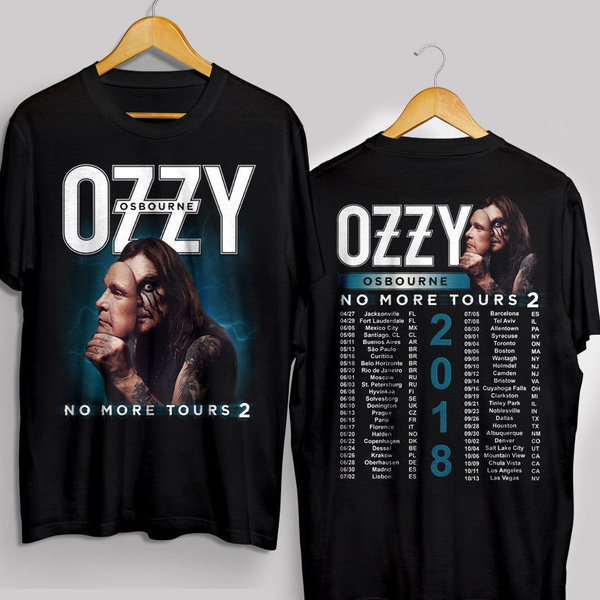 Ozzy Osbourne Shirt Black 2018 No More Tours 2 Tshirt Men's Fashion Crew Neck Short Sleeves Cotton Tops Clothing, |