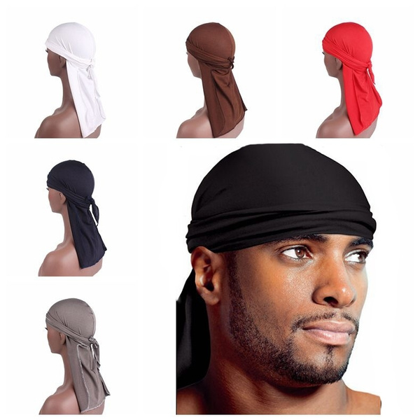Outdoor Sports Hip-Hop Durag Hat for Men Women Solid Color