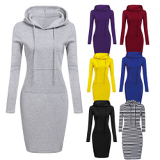 Mini, hooded, pullover hoodie, plus size dress
