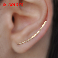 handmade cuff Earrings Climber Crawler Bar Pins sweep Long clip on ear minimalist gift Jewelry