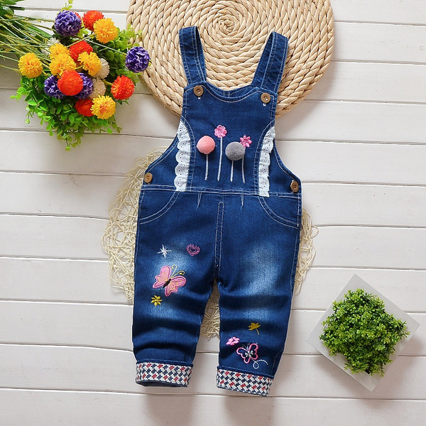 Liacowi Toddler Baby Girl Ripped Jeans High Waist Flare Pants Elastic  Casual Denim Trousers with Pockets - Walmart.com