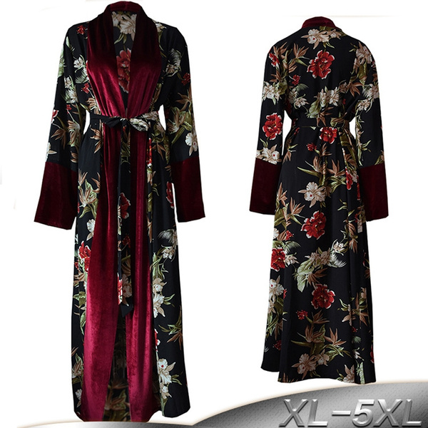 Velvet kimono abaya