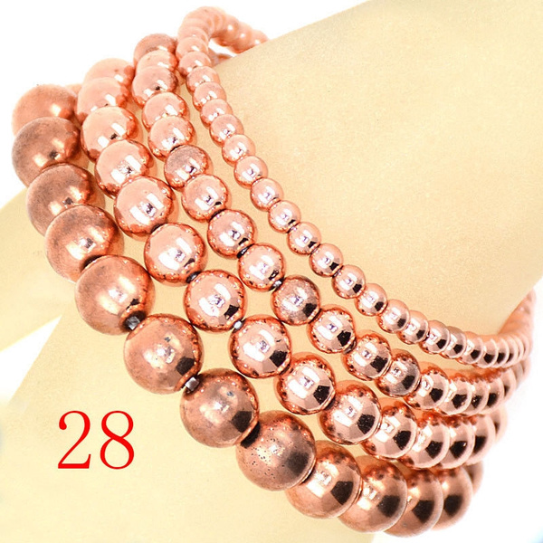 Handmade Natural Healing 4mm 6mm 8mm Gemstone Round Beads Stretch Bracelet