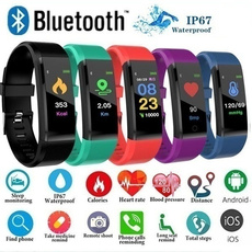 ID115 PLUS Bluetooth Smart Wristband Color Screen IP67 Waterproof Smart Watch Heart Rate Blood Pressure Moniter Fitness Tracker Smartwrist for Android IOS