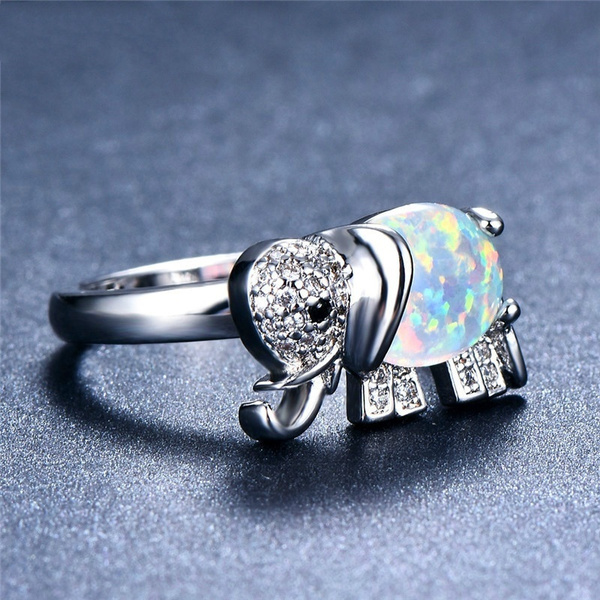 elephant ring with birthstone