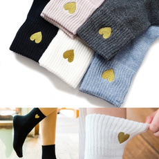 cute, Heart Shape, Cotton Socks, Love