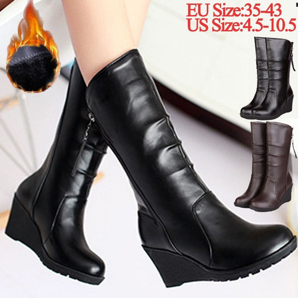 black small wedge boots