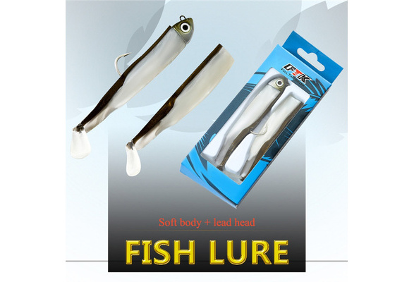9/20/33g Swimming sea fly fishing Silicone Minnow Lure Lead Head hook Soft  bass Bait worm