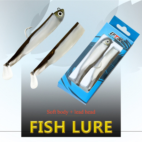 9/20/33g Swimming sea fly fishing Silicone Minnow Lure Lead Head hook Soft  bass Bait worm