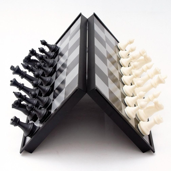 MAGNETIC TRAVEL CHESS SET FOLDING BOARD PARENT-CHILD TOY FAMILY GAME FADDISH 
