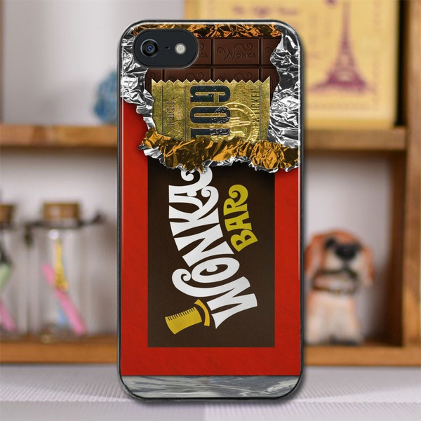 Wonka Chocolate Bar with Golden ticket Pattern Phone Case for iPhone and Samsung