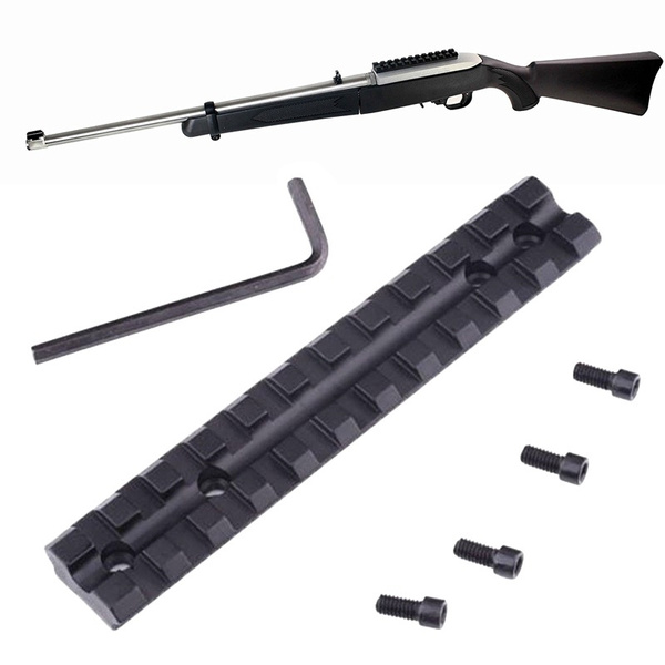 Tactical Ruger 1022 10 22 10/22 Low Profile See-Through Weaver Picatinny Rail 