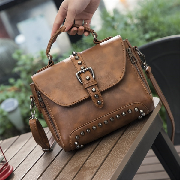 2018 NEW Retro Rivet Small Bags Famous Designer Handbags Crossbody Bag Luxury Woman Handbag Sac A Main femme de marque