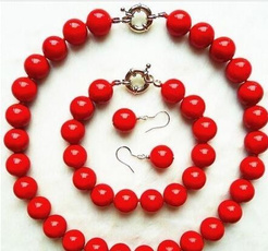 Necklace, Jewelry, pearls, Coral