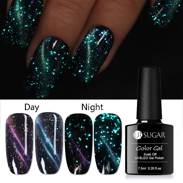 black glow in the dark nails