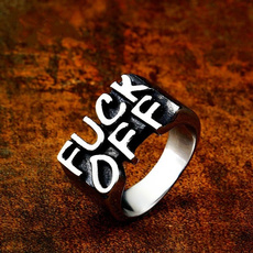 FUCK OFF Ring Creative Punk Style Young Men and Women Party Accessories