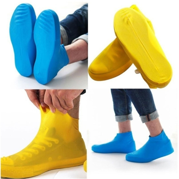 1 Pairs Fashion Outdoor Waterproof Rubber Rain Shoe Covers Over Shoes
