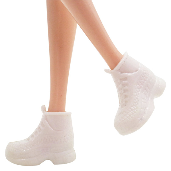 white barbie shoes