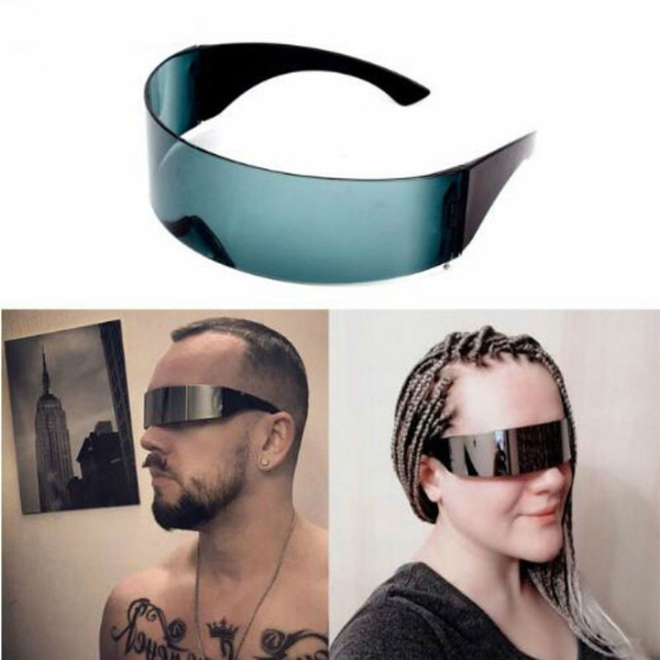 Y-YUNLONG Futuristic Wrap Around Popular Sunglasses Mask Novelty Glasses Party Supplies Decoration