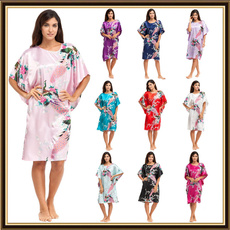 women's pajamas, kimonobathrobe, peacock, gowns