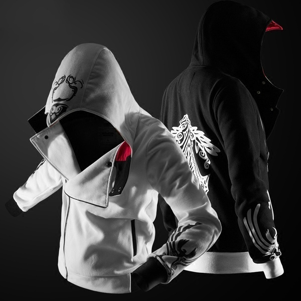 Kimura Sansei Assassin's Creed Hoodie Sweater Men Hooded Zipper