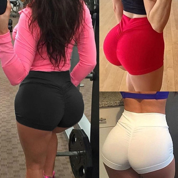Womens Workout Gym Fitness Running Plus Size Booty Sports Yoga Shorts Hot  Pants
