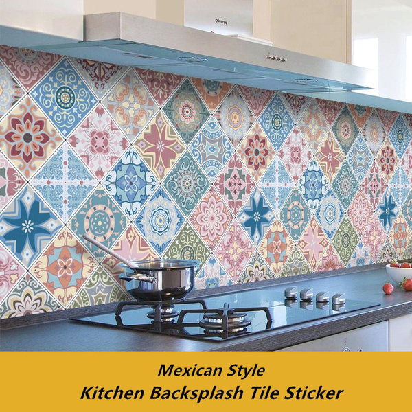 3m 5m Self Adhesive Kitchen Backsplash Tile Sticker Stove High Temperature Resistant Sticker Bathroom Waterproof Wall Sticker Cabinet Renovation Sticker Wish