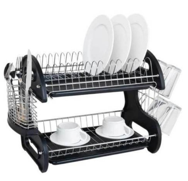 Rack for Kitchen, 2 Tier Large Stainless Steel Dish Drainer for