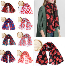 elegantwomenlongprintcottonscarf, Scarves, Fashion, Floral