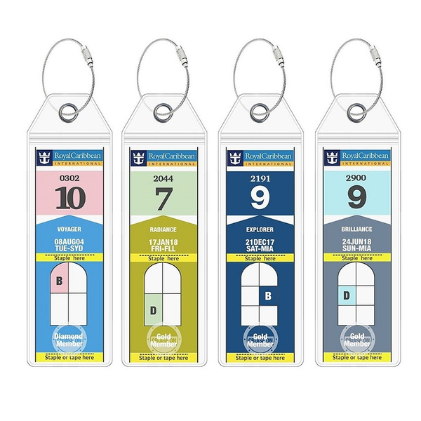 Cruise Tags Luggage tag Holders for Royal Caribbean & Celebrity Cruise Ship with Zip Seal & Steel Loops Thick PVC | Wish
