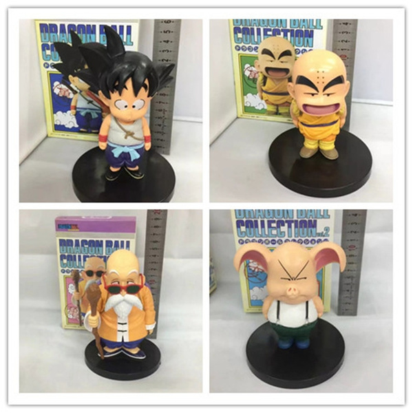 Dragon Ball Z Childhood Son Goku Krillin Master Roshi Oolong Pig DBZ Figurine 