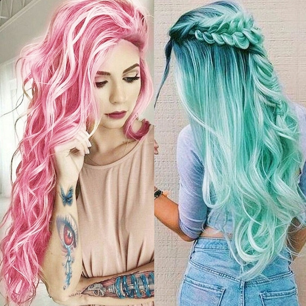 mint green wig