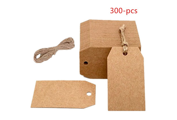 KAKA SENLIN 100 PCS Gift Tags with 100 Feet Natural Jute Twine,Red Kraft Paper Label KAKA SENLIN 100 PCS Gift Tags with 100 Feet Natural Jute Twine,Red Kraft Paper Label