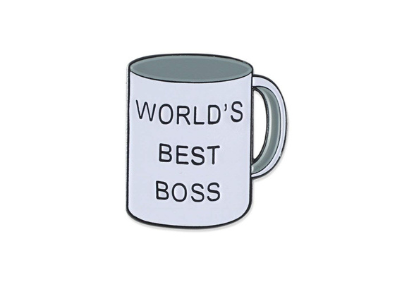 Worlds Best Boss Enamel Stud Pin Badge NEW