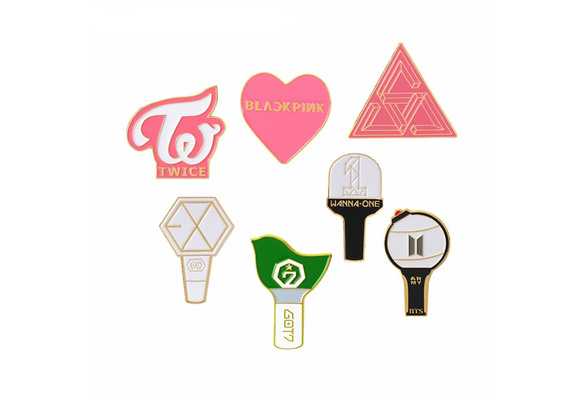 Bts Bangtan Boys Lightstick Enamel Pin Blackpink Twice Exo Got7 Wants Seven Logo Badges Jewelry Wish