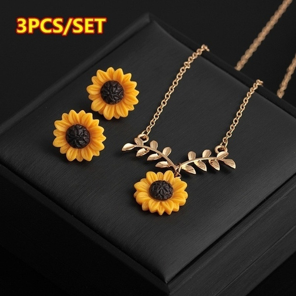 wish sunflower necklace