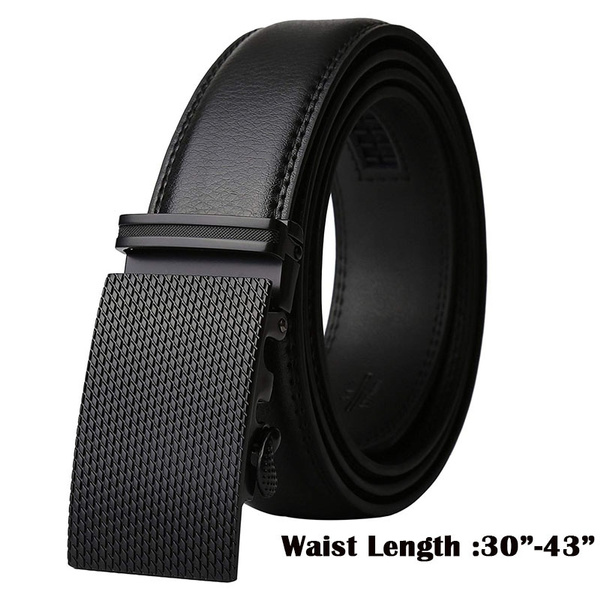 Men's Luxury Leather Belts Ratchet Dress Belt with Lattice Adjustable ...