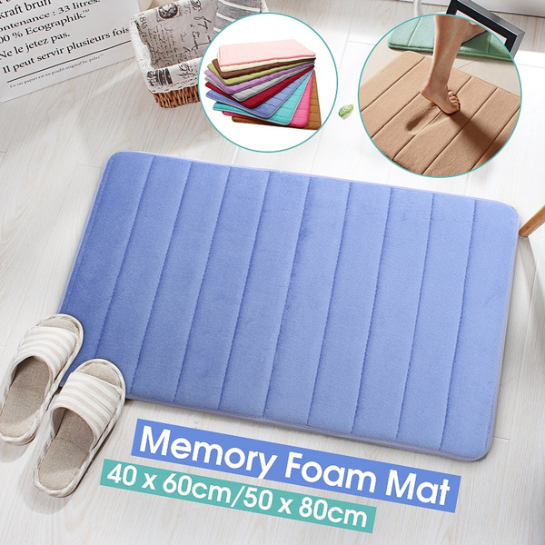 Size 40 X 60cm 50 X 80cm 11 Colors Soft Memory Foam Mat Rug Comfortable Bathroom Bath Mat Bedroom Non Slip Mats Shower Carpet Wish