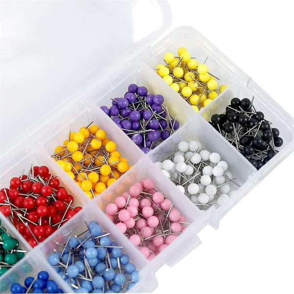 500pcs/Box Office Thumbtacks Push Pins Metal Pin Office&School Supplies ...