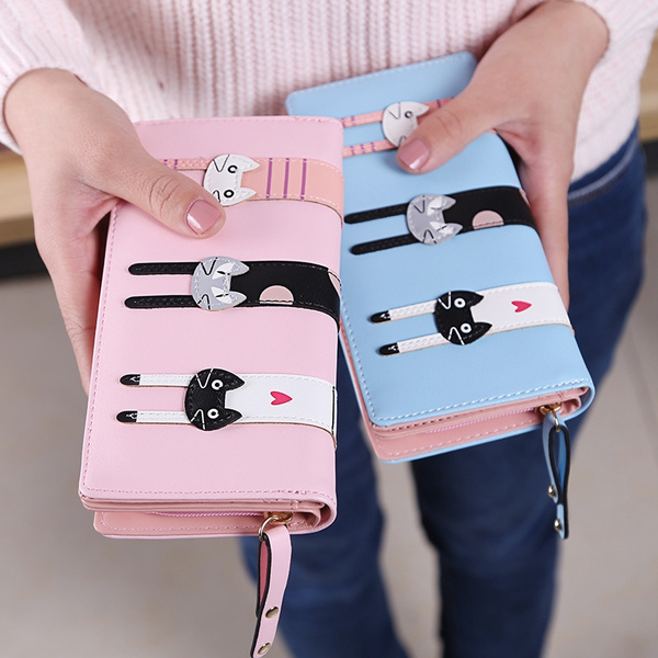 Wallet Clutches For Woman Daily Use Hand Purse Woman Long Bi-fold Zipper  Wallet Large Pu