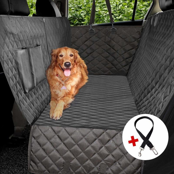 PETCUTE Luxury Dog Car Seat Cover Pets Hammock Cover Cat Waterproof Durable Backseat Double Cover with Side Flaps Green 