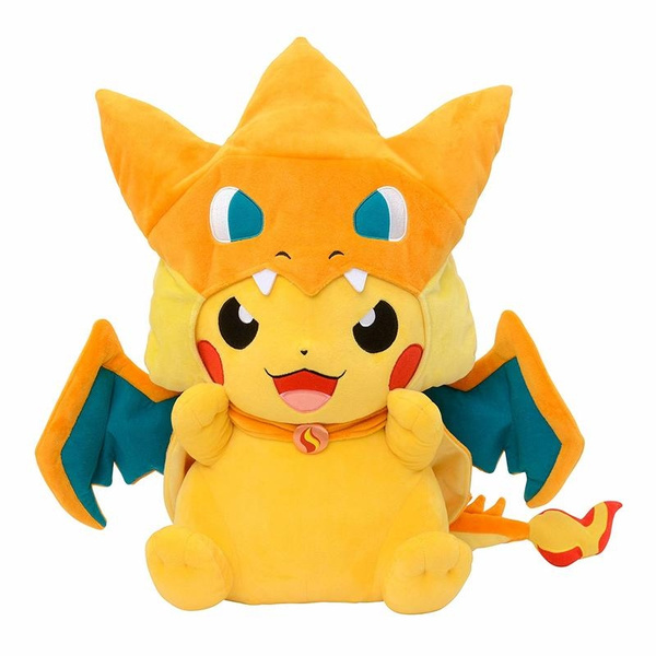 JUMBO 17inches Charizard Pikachu Plush Doll Toy Pokemon Charizard Hoodie Costume Gift