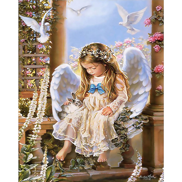 Home house Decorate Canvas Paint By Number Kit Digital Oil Painting Angel Wing 