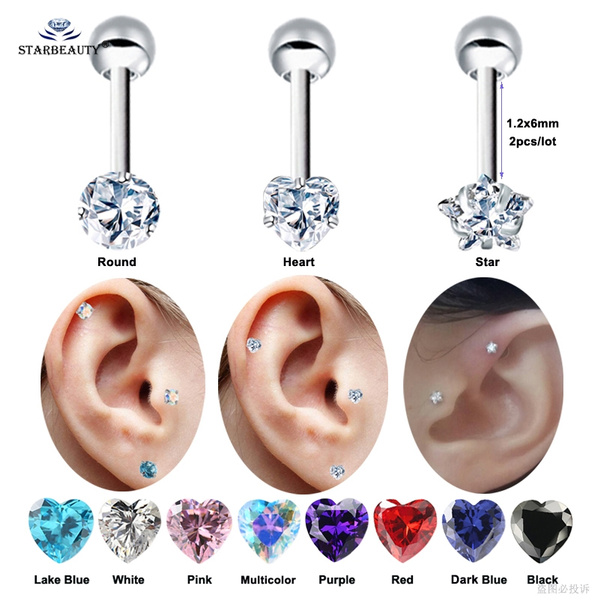 Tragus Helix Piercing Earrings for Women Star Lobe Auricle Cartilage Stud  Earring Ear Piercing Trendy Jewelry Gift for Girls - AliExpress