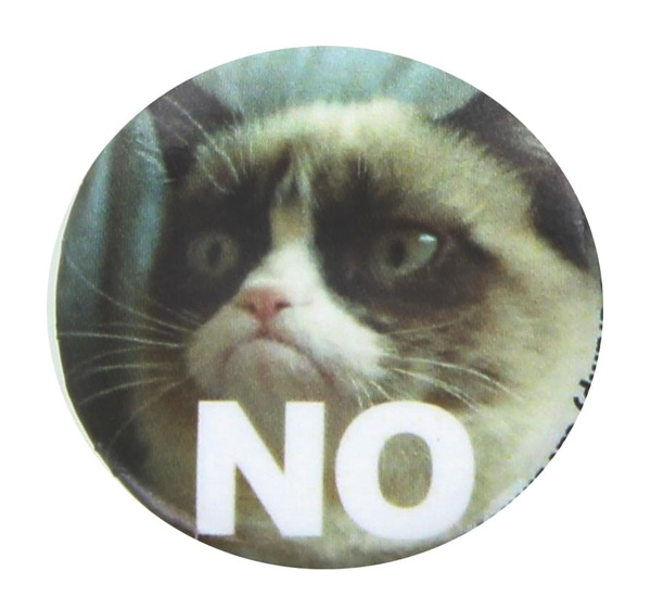 Grumpy Cat Face 25mm 1 Pin Button Badge Internet Meme Funny Pet Humour  Close Up