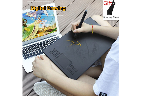 Drawing Tablet VEIKK A50 Graphic Tablet with 8192 Levels Pressure Sensitivity Comes with a Battery-Free Pen 8192 Levels and an Artist Glove 