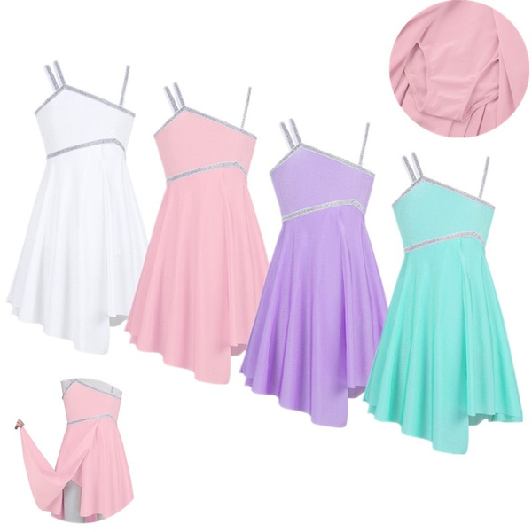 New Lyrical Leotard Children Performance Clothing Ballet Tutu Dress for