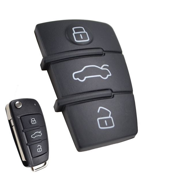 Xukey 3 Button Replacement Rubber Pad Remote Key Fob For Audi A3 A4 A5 A6 A8 Q5 Q7 TT S LINE RS 1pc